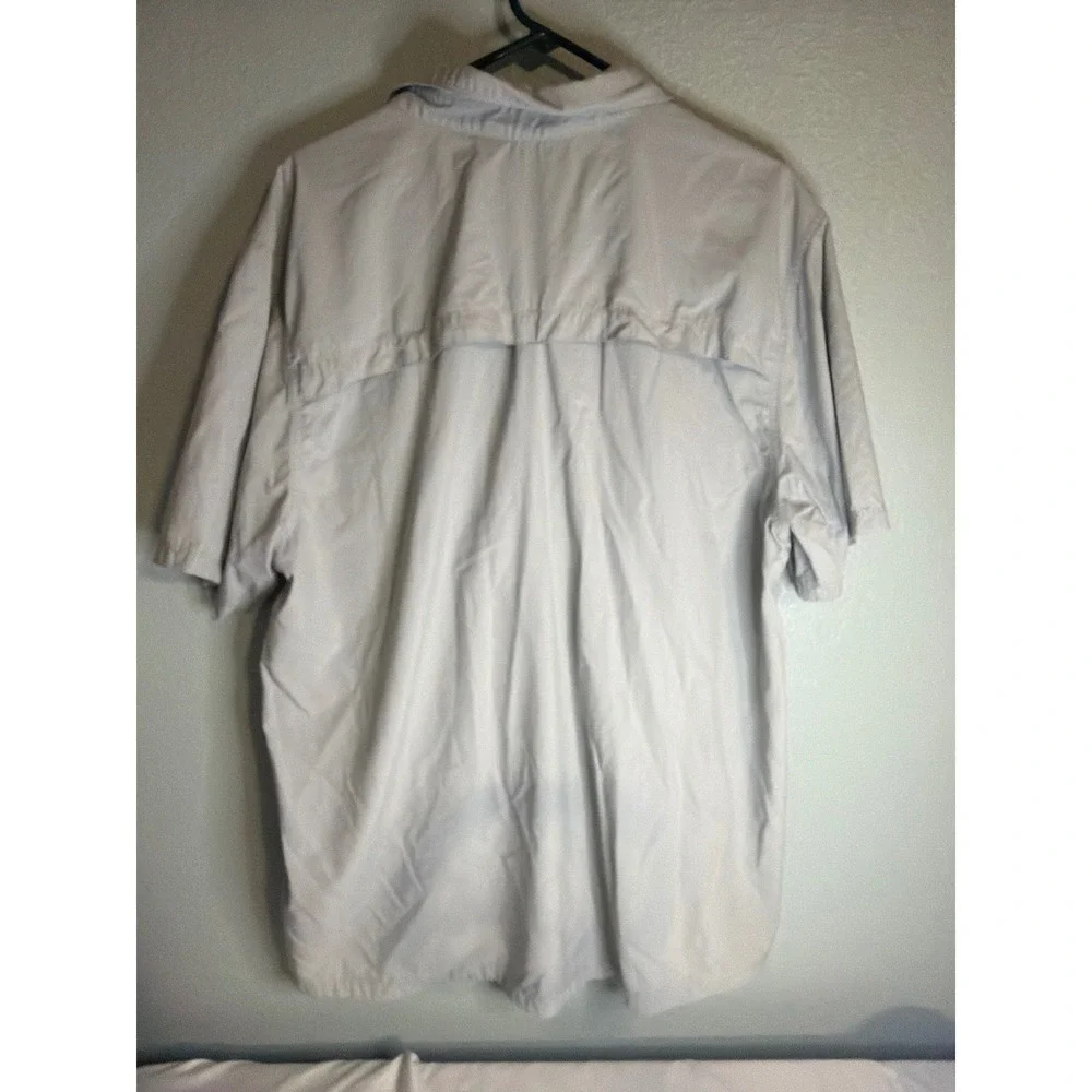 The North Face Mens XL Grey Short Sleeve Ventilated Hiking Fishing Shirt Ripstop